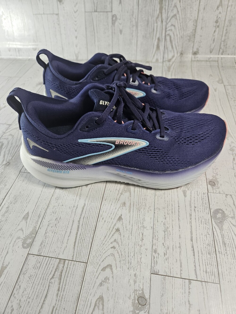 Brooks Glycerin 22 Running Shoes Womens 10 Blue Ribbon/Peacoat/Dianthus - Picture 5 of 11